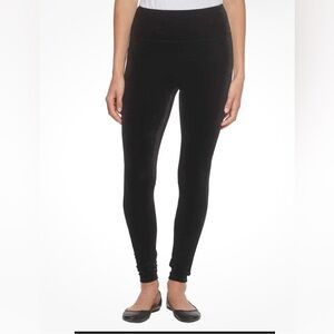 Andrew Marc Black Velvet Leggings